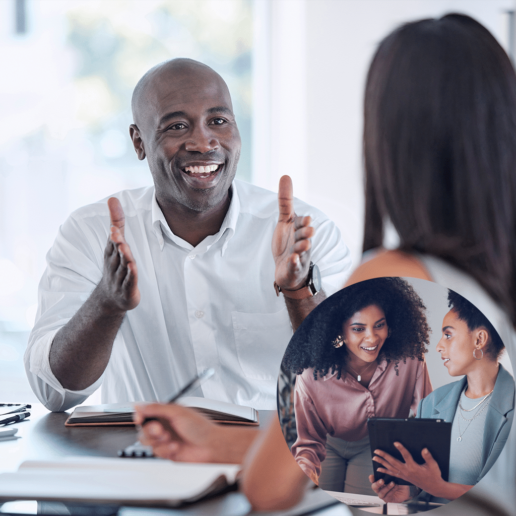 Image of two educators engaged in a coaching and mentoring session, symbolizing Zyqual's commitment to supporting teacher development. The image highlights the value of personalized support and guidance in helping teachers reach their full potential. With Zyqual's coaching and mentoring program, teachers have access to one-on-one feedback, resources, and professional development opportunities designed to meet their unique needs and goals.